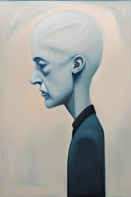 Minimalist picture, oil painting , psychoanalytic