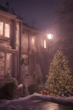 Realistic night christmas