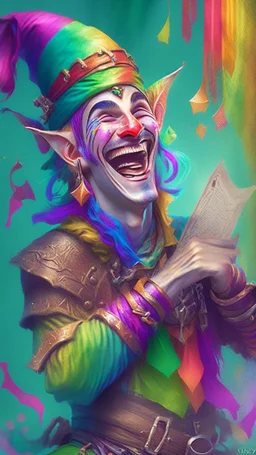 elf bard laugh colorful