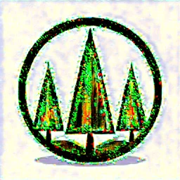 woods pine tree icon