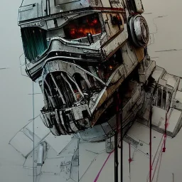 photorealistic at-at pilot helmet with weathered painting , illustration on coarse canvas by <agnes cecile> and <Yoji Shinkawa>, ornate and intricate details , soft smooth lighting, ultra detailed concept art,