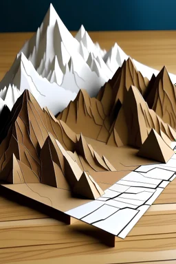 Mountains cardboard