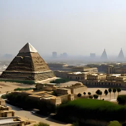 cairo tower and pyramids