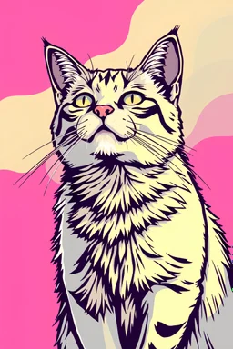 gig cat, line art, vector, cloring page