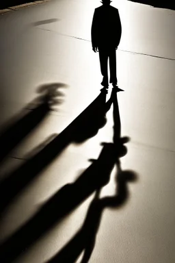 A man with a long shadow.