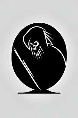 Extremely simple logo representing the shadow of the grim reaper