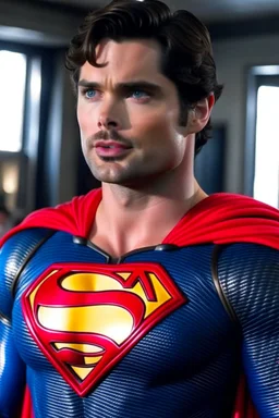 tom welling in a superman suit from the movie man of steel