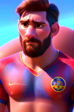 hyper realist, hyper detailed, stunningly lional messi, MO-DI CARTOON style