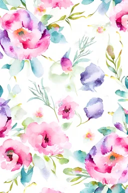 fabric pattern floral watercolor