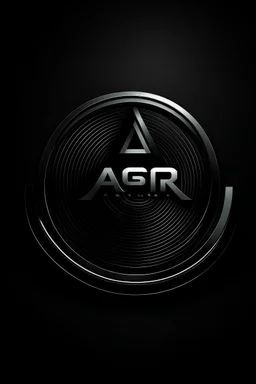 realistic black theme of a Company logo named ASR