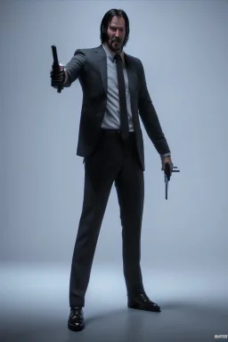  john wick, dramatic lighting, hyper-realistic, full body, Delorean