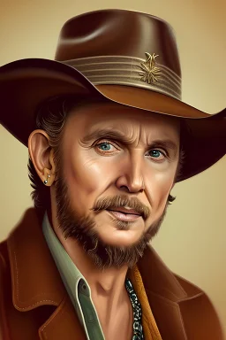 Extremly rich country artist in his 50s portrait