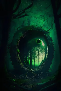 forest, tree, ancient::1 black hole::1 moonlight::1 natural lighting::1 DSLR::1 monet::1 CYMK::1 green::1 leather::1 --v 4