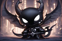 Chibi Hollow knight venom in 8k solo leveling shadow artstyle, in the style of fairy academia, hollow knight them, mask, close picture, neon lights, intricate details, highly detailed, high details, detailed portrait, masterpiece,ultra detailed, ultra quality