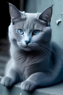 חתול כחול חמוד