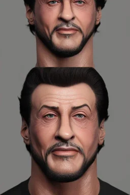 Slyvester Stallone, head and shoulders portrait, head and shoulders portrait, 8k resolution concept art portrait by Greg Rutkowski,