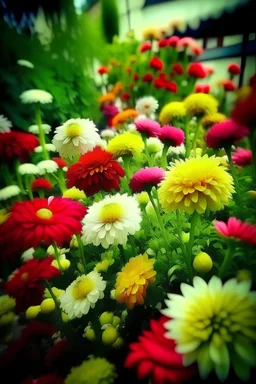ramo de flores estallando