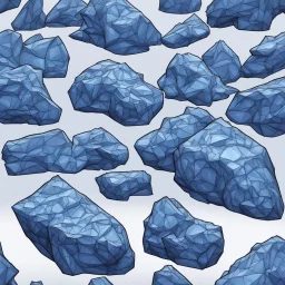 blue asteroid stylized