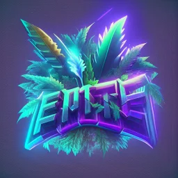 Fortnite logo holographic weed streammer