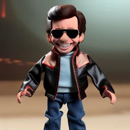 wide view Fonzie toy Action figure doll 1977 realistic (thumbs-up) (face) sunglasses grin