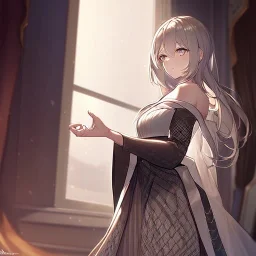 Clear focus, High resolution, [1girl], [solo], {cute art style},{in bedroom},{{{ultra detailed}}},{{masterpiece}}, {{ultra detailed}}, {ultra quality}, {dramatic shadows}, {cinematic lighting}, intricate expression,(wearing a off-shoulder maid outfit),({{{Close up of eye}}},(Medium length brown hair, kinda purple, fluffy, hair between eyes)