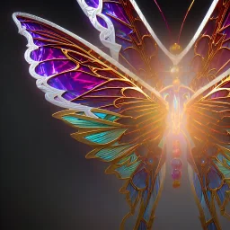 Абстрактная Белая Бабочка радужные чешуйки с хвостом скрученные крылья со стеклянными шариками приплюснутая золотое плетение красная ягода