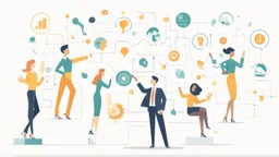 An impactful image reflecting the importance of successful recruitment strategies in the business world and how these strategies can make employee teams more diverse and productive, contributing to success in today's competitive job market.