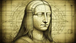 Davinci style sketch of artificial intelligence