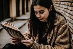 Someone reading a book.