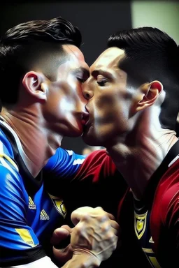 ronaldo licking messi