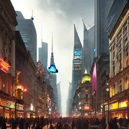 ,Gothic Trafalgar Square mixed with gothic shibuya crossing in gothic Metropolis,Gotham city, victorian dark Metropolis,Neoclassical Skyscraper,book illustration by Jean Baptiste Monge,Jeremy Mann, Details building cross section, strong lines, high contrast vibrant colors, highly detailed, , exterior illustration, croquis color illustration