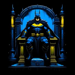 Batman on his throne, for a t-shirt design