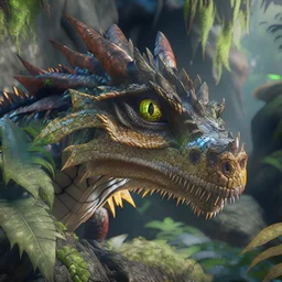 jungle dragon, unreal engine 5, 8k resolution, photorealistic, ultra detailed