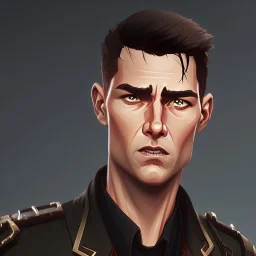 Tom Cruise Christmas military cyberpunk stubble