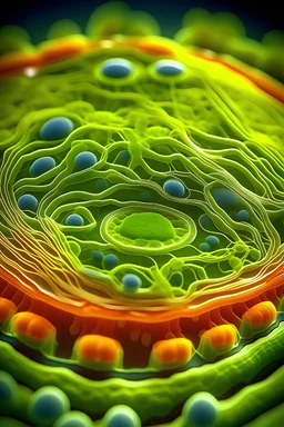 Cellule végétale microscopique stomate