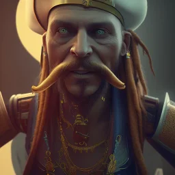 Pirate unreal engine 5, octane render, ultra realistic, 3d, cinematic, cinema 4d, face focus