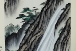 Waterfall, chinese ink painting