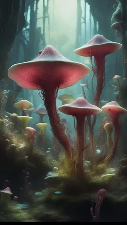 "3D HR Complex Unique and Beautiful Bioluminescent Carnivorous Plants, a breathtaking frontier fantasy artwork by Android Jones, Jean Baptiste monge, Alberto Seveso, Erin Hanson, Jeremy Mann. Minimalist highly detailed and complex professional_photography, masterpieces, 8k resolution concept art, Artstation, tricolor, Unreal Engine 5, cgsociety" Highly detailed ArtStation Concept Art Clear Focus Smooth cinematic 4K epic Details Serious Stoic ARTgerm AN's mature art