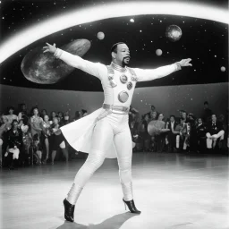 Ice-T as a classical dancer in space, vintage 1970's photo