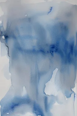 Abstract wet watercolour, grey blue