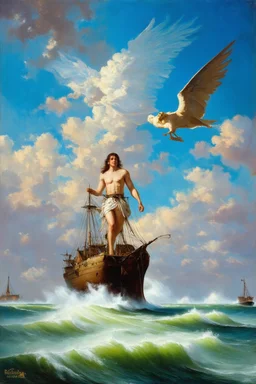 the futile attempt to tether the unpredictable winds of the future; Renaissance Oil Painting