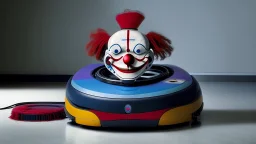 Robot vacuum combined with clown