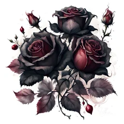 watercolor draw gothic vintage rose, dark red with flowers, white lace and rubies, white background, Trending on Artstation, {creative commons}, fanart, AIart, {Woolitize}, by Charlie Bowater, Illustration, Color Grading, Filmic, Nikon D750, Brenizer Method, Side-View, Perspective, Depth of Field, Field of View, F/2.8, Lens Flare, Tonal Colors, 8K, Full-HD, ProPhoto RGB, Perfectionism, Rim Lighting, Natural Lightin