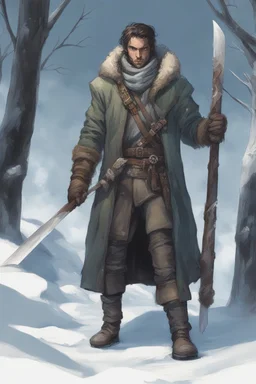 fantasy winter rogue man