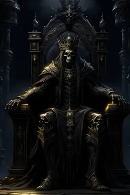 The majestic Dark King sits on his throne