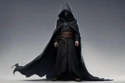 cloaked and dark hooded sorcerer