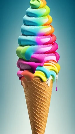 Rainbow Ice cream cone