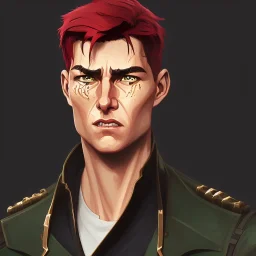 Tom Cruise Christmas military cyberpunk stubble