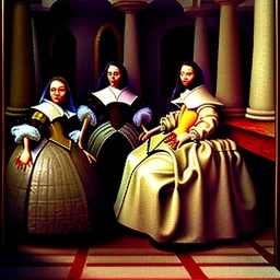 drawing of las meninas velazquez style