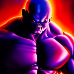 Ultra detailed fullbody Portrait in oil on canvas of Jiren merges REDHULK,extremely detailed digital painting, extremely detailed face,crystal clear Big glowing eyes, mystical colors ,perfectly centered image, perfect composition, rim light, beautiful lighting,masterpiece,8k, stunning scene, raytracing, anatomically correct, in the style of robert e howard and Wizyakuza and Ohrai Noriyoshi and Simon Bisley and uncannyknack